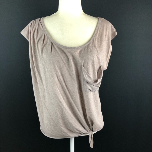 Kirra Tan Front Tie Muscle Tank - Picture 1 of 7